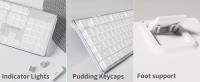 Teclado Membránico Inalámbrico EWEADN V3 BT De 104 Teclas Tamaño Completo Silencioso Con Iluminación Para Oficina Y Juego Compatible Con Desktop PCS - details 4