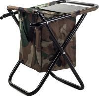 Silla Plegable de Pesca Mini Taburete Camping con Refrigerador Bolsa de Picnic Portátil para Senderismo Pícnic Jardín Balcón Playa Camuflaje 35×28×58cm Tela Oxford - details 1