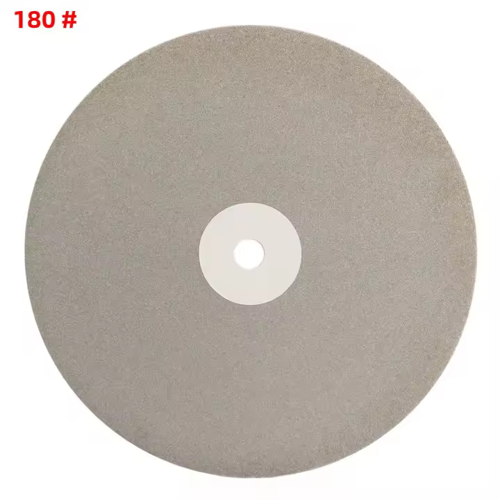 Disco De Lapeado Diamantado De 8 Pulgadas/200mm Grit 60-3000 Con Agujero De 1/2" Para Lapidario/Jewelry/Rock Abrazadera Abrasiva Para Joyería/Gemstone - 1