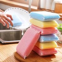 5pcs Esponja De Lavar Platos Espesa Pincel De Limpieza Para Cocina Paño De Limpieza De Cocina Material De Esponja - details 3
