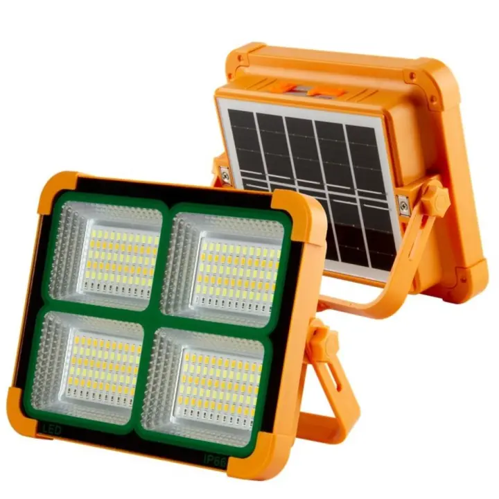 Jandei Foco LED Solar Portátil 200W | 5 Modos de Luz | 336 Leds | Imán y Soporte | Recargable Usb/solar | Cargador para Móviles - 1