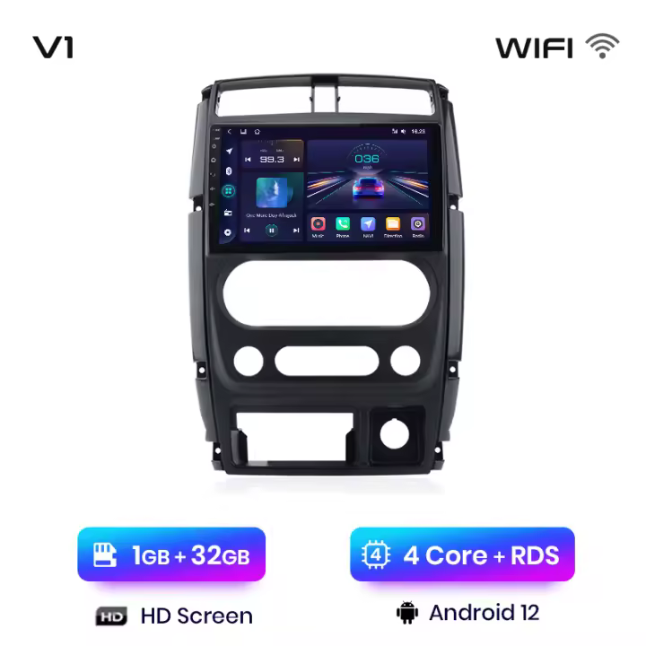 Junsun Radio Coche para Suzuki Jimny 3 2005 2006 2007 2008 2009 2010- 2019 Inalámbrico CarPlay Android Auto AI Voice 2 din Pantalla Coche Android Auto Multimedia Navegación GPS Auto radio - 1