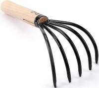 Garden Rakes Flower Rake with Ergonomic Handle Garden Hand Rake Small 5-Tine Garden Rake for Gardening Multi-Purpose Gardening Tool - details 1