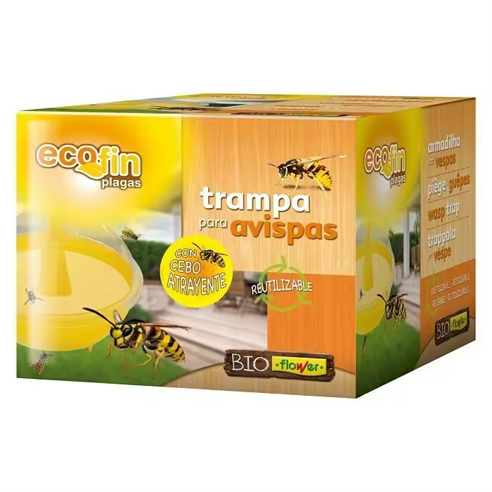 Trampa para Avispas Ecofin BIO FLOWER - Control de Plagas - Reutilizable - 1
