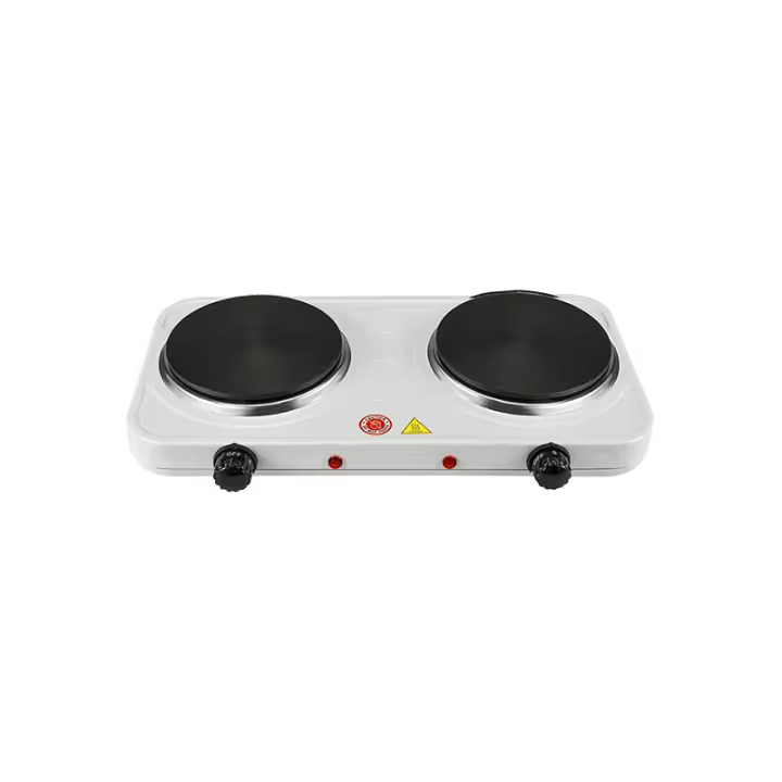 Cocina Electrica 2 Placas de Cocción, Doble, Hornillo Eléctrico de 2000W para Cocinar en Camping, Antiadherente, Configuración Variable de Calor,Envio desde España - 1