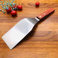 Herramienta De BBQ Espátula De Acero Inoxidable Con Mango De Madera Cabeza Cuadrada Para Cocinar Carne Y Panqueques Resistentes Al Calor Y Fáciles De Limpiar - details 5