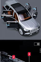 Coche De Escala Diecast Benz GLS 600 SUV 1:24 Con Sonido Y Luz Vehículo De Off-Road De Metal Para Colección Juguete Para Niños - details 12