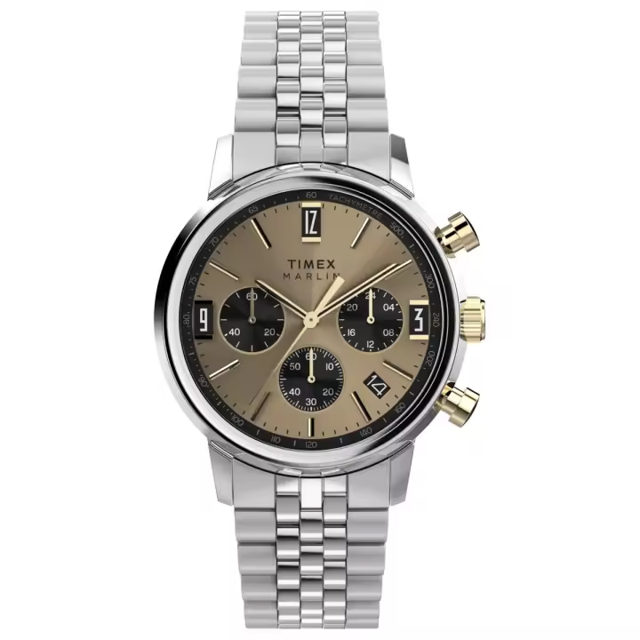 Timex Reloj Hombre Marlin Men's Stainless Steel Acero 5 Atm - 1