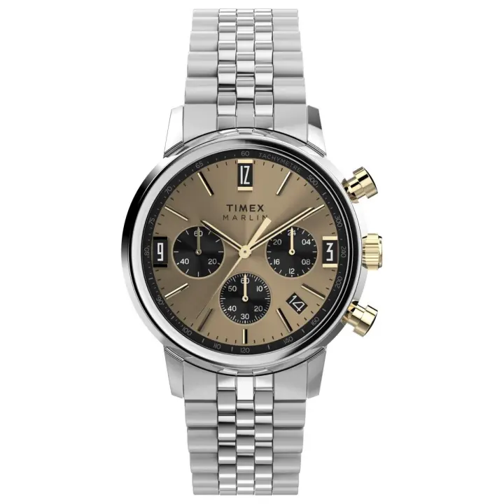 Timex Reloj Hombre Marlin Men's Stainless Steel Acero 5 Atm - 1