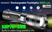 Linterna Táctica LED De Alta Potencia 2000LM Con Pantalla Y Luz USB Para Camping Pesca Emergencias Zoom Luz De Lectura - details 0