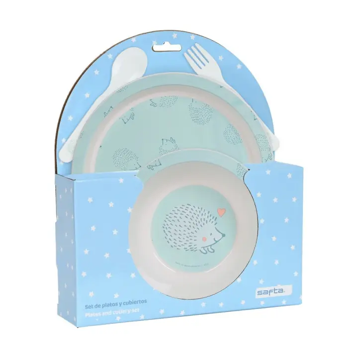 Set de Menaje Infantil Safta Erizo Poliuretano (4 Piezas) - 1