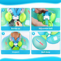 Anillo de natación para bebés Swimbobo, anillo de natación para niños, anillo de natación para axilas, protección solar, bola flotante azul - details 3