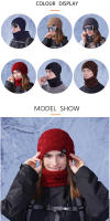 Set De 2 Piezas Gorro Y Bufanda Tejidos De Punto Para Invierno Para Hombres Y Mujeres Capucha Caliente De Poliéster Y Acrílico Gorras Bonnet Anti-frío - details 6
