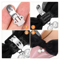 10PCS Hebilla De Manualidades DIY Color Plata Flor De Acero Inoxidable Clip Para Zapatos Adorno De Accesorios Para Zapatos - details 8