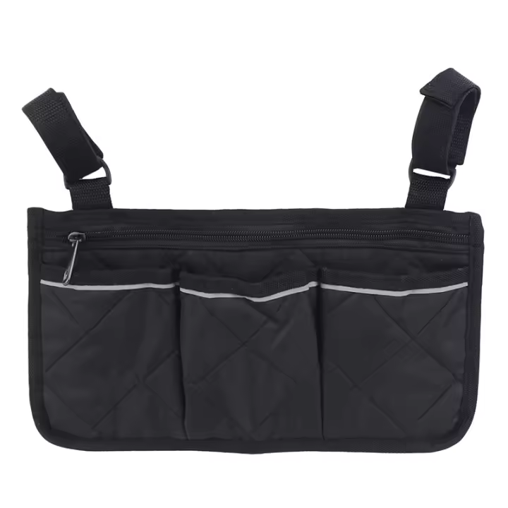 Bolsa Impermeable Para Silla De Ruedas Con Bandeja Reflectante Segura Gran Capacidad Almacenamiento Multifuncional Para Andadores - 1