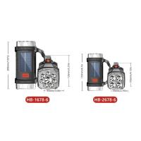 Lámpara Portátil Recargable Con 8/4 LED FuerteLinterna Solar USB Con COB Para Camping Y Exteriores Incluye Batería Recargable - details 2