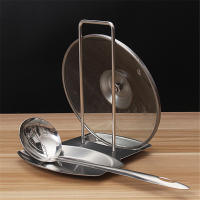 Rack De Cocina De Acero Inoxidable Soporte Para Ollas Tazas Y Cubiertos Organizador De Estufa Estante Para Cubiertos Y Sopas - details 1