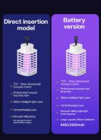 Lampara Eléctrica Repelente De Mosquitos Con Trampa Y Asesina USB Para Dormitorio Y Exteriores Eliminador De Insectos - details 11