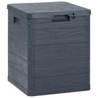 vidaXL Caja de almacenamiento de jardín 90 L en color Marrón/Antracita/Gris claro - details 1