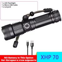 Linterna Táctica Recargable Super Potente LED XHP120 XHP90 Torcha Luz USB Para Camping Y Bricolaje Material De Aluminio - details 21
