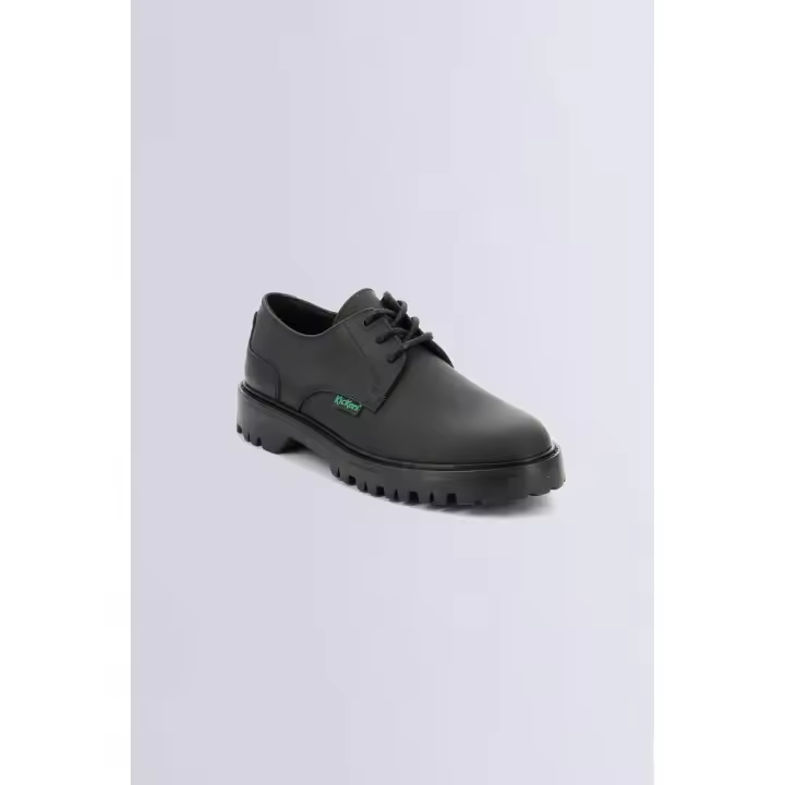 Kickers Zapatillas Kick Deckdear Noir Mujer Cuero Negro - 1