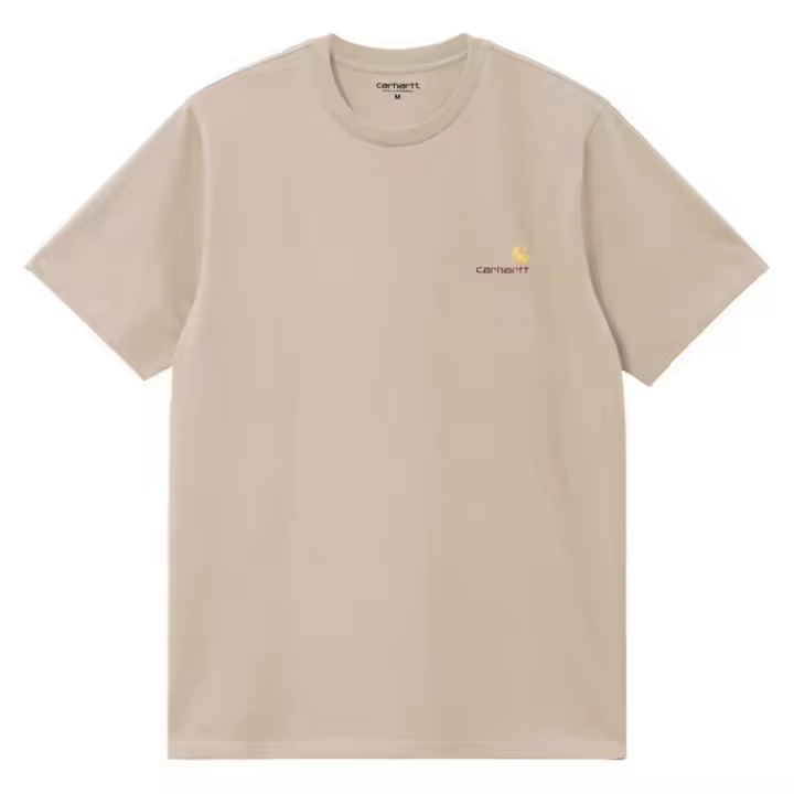 Camiseta de Manga Corta Carhartt WIP Chase para hombre en color beige - 1