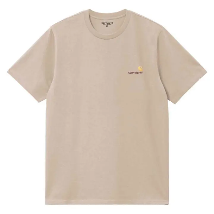 Camiseta de Manga Corta Carhartt WIP Chase para hombre en color beige - 1