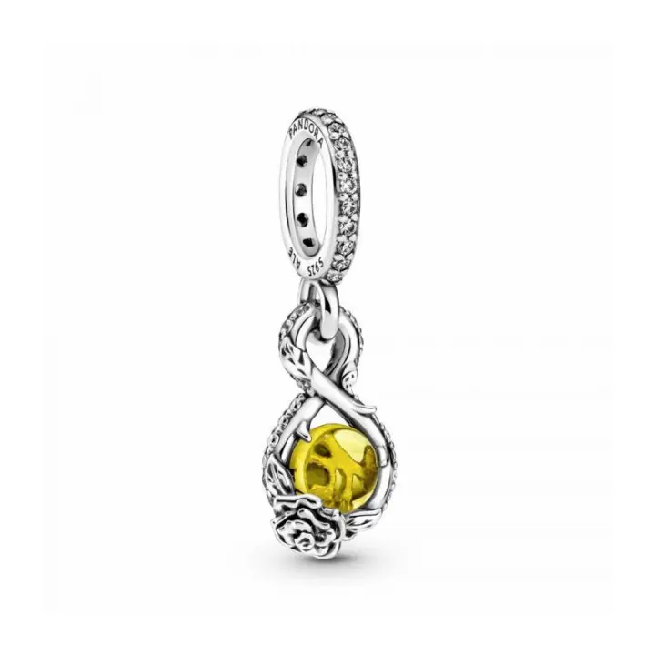 Charm Colgante en plata de ley Infinito & Rosa Bella de Disney - 399525C01 - 1