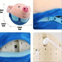 Juguete Interactivo Pequeño Para Perros Peluche De Cerdo Dibujos Animados Lavable Con Sonido Y Movimiento Electrónico Bola Saltante - details 10
