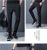Pantalones Casuales Para Hombre Con Cintura Elástica Y Ajuste Slim Fitness Pantalones De Jogger Estilo Coreano Azul Negro Gris Tallas Grandes Hasta 5XL - details 5