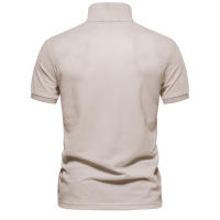 Camisas Polo De Algodón Para Hombre AIOPESON Estilo Casual Manga Corta Solida Nuevo Ropa De Verano Antipelusa - details 16