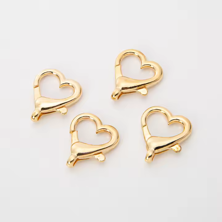 10pcs Abrazaderas De Corazón Para Llavero DIY Hebilla De Langosta De 22x26mm Accesorios De Joyería Y Manualidades Material De Aleación De Zinc Tamaños Diferentes - 1