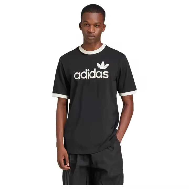 Camiseta de Manga Corta Adidas Simple para hombre en color negro - 1