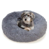 CAMA ANTIESTRES PARA PERROS - 50cm,Camita Redonda Suave, Gris Oscuro en Forma Donuts, Arquivet - details 3