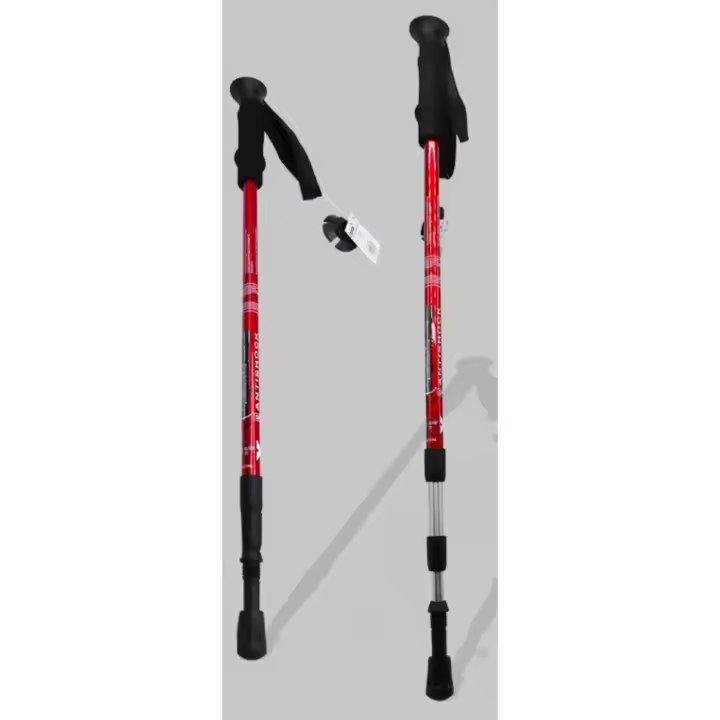 SET 2 Bastones de Trekking ultraligeros ajustables, bastón de aleación de aluminio para caminar, Trail Running, senderismo, Alpenstock plegable para turismo - 1