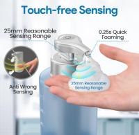 ALACRIS Dispensador de Jabón 320ML Automático Batería incorporada, libre de óxido，impermeable,dispensador gel hidroalcoholico USB Recargable para Hogar, Oficina, Baño, Cocina - details 2