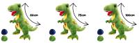 Vicyol S&D Peluche de Dinosaurio T-Rex 60 75 100cm. Material Suave y Seguro. Regalo Perfecto. - details 0
