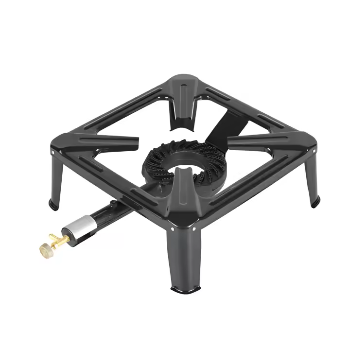 Muvip cocina de gas 1 fuego - quemador de hierro fundido - 7kw de potencia - llave de regulacion de gas - 1