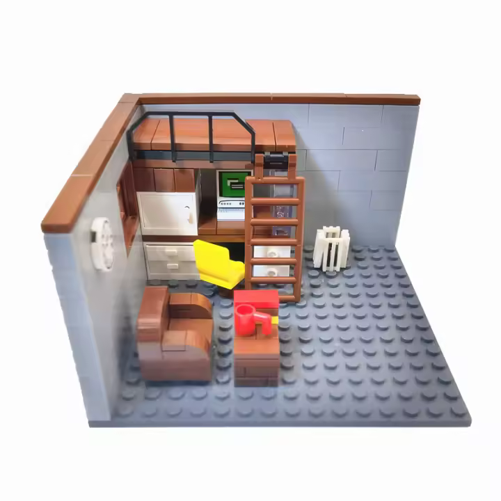 Bloques De Construcción MOC Ciudad Para Niños Y Niñas Casa Con Habitaciones Incluidas Cocina Sala De Estar Mobles Modelos DIY Para Jóvenes Y Adultos - 1