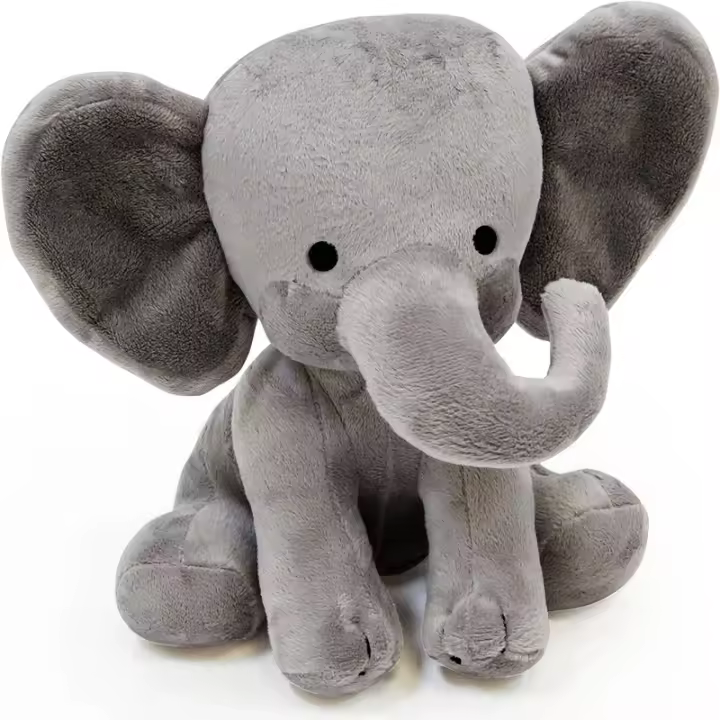 Elefante De Peluche Gris De 25cm Juguete Suave Para Decoración De Habitación De Bebé Muñeco De Almohada Regalo Para Niños Y Adultos - 1