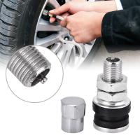 10pcs Válvulas De Rueda De Metal Para Coche Camión Motocicleta Con Tapa Antipolvo Corto Estilo TR161 - details 3