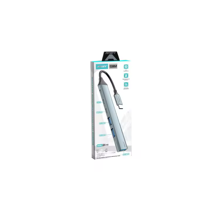 Nuevo Adaptador Multifunción 5 en 1 USB Tipo C Carga Rápida 65W Modelo UA-04 - 1