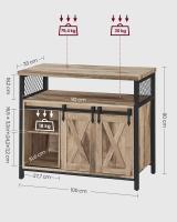 Armario de cocina, elegancia rústica para tus festines, diseño en madera marrón con puertas de correderas y paneles de malla, versátil y funcional, ¡descubre la calidez en cada rincón! - details 23