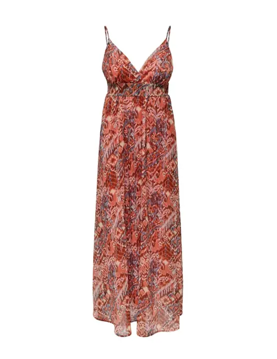Vestido Only Vikki estampado naranja estampado para mujer - 1