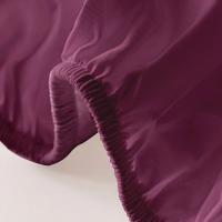 Sábana Sólida Mate 1 Pieza Colcha Morada Para Dormitorio Cama Simple Sin Fundas De Almohada Material Poliéster 100% - details 5