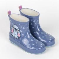 Botas de agua para la lluvia de Rubber Stitch en color azul denim de Lilo y Stitch - details 0