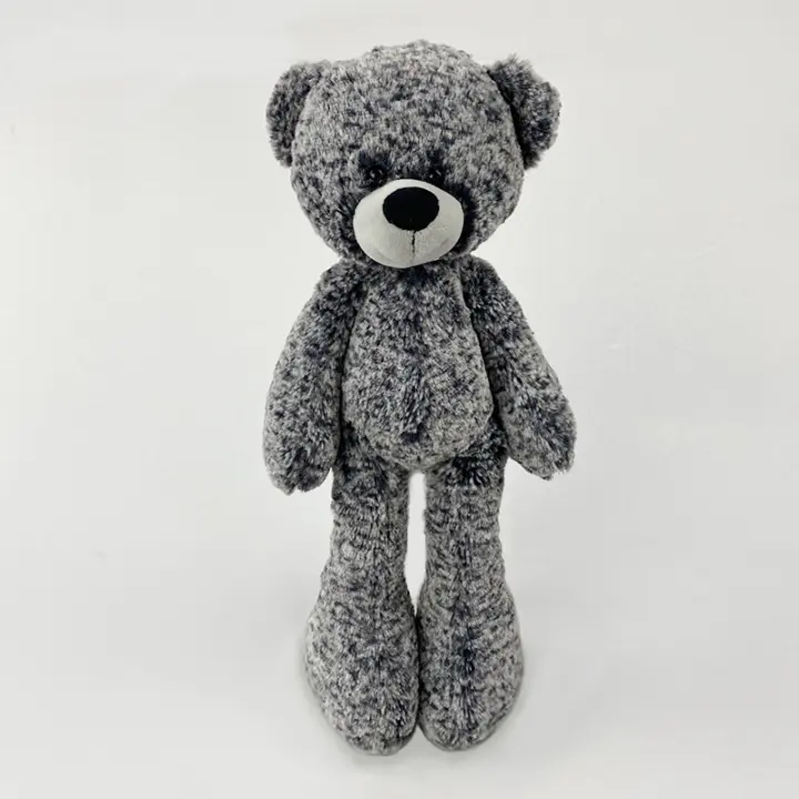 Oso De Peluche Suave 32/45cm Negro Y Marrón Realista Juguete De Abrazo Para Niños Regalo De Cumpleaños Para Niñas Niños Juguetes De Peluche Unisex - 1