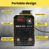 Soldadora Inversora MMA250 CC Portátil - Kit Completo con Careta/Electrodos, Certificación CE para Hogar/Taller/Industrial | 3 Años Garantía - details 2