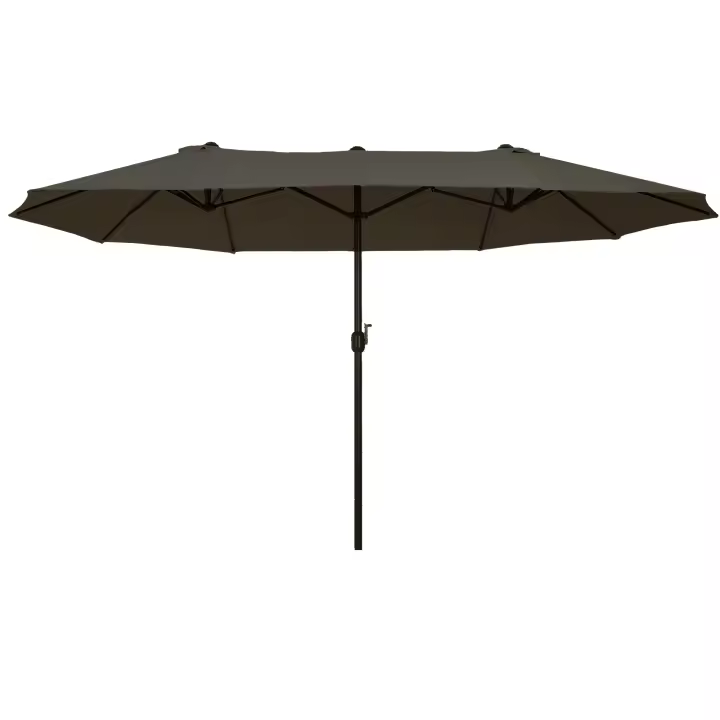 Outsunny Sombrilla Parasol Doble para Jardín 4,55x2,65x2,38 m Sombrilla Gigante Anti UV con Manivela para Exterior Patio Terraza Piscina - 1