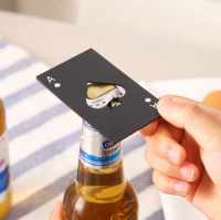 Juego de abrebotellas – Práctico abridor de cerveza y divertido abrebotellas – Cabe en la cartera – Ideal como regalo para papá – Cerveza, refrescos, bicarbonato de sodio y póquer – Negro & Plata (10 - details 2